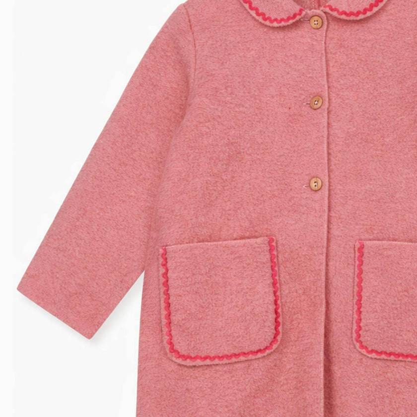 Pink Henrietta Girl Coat