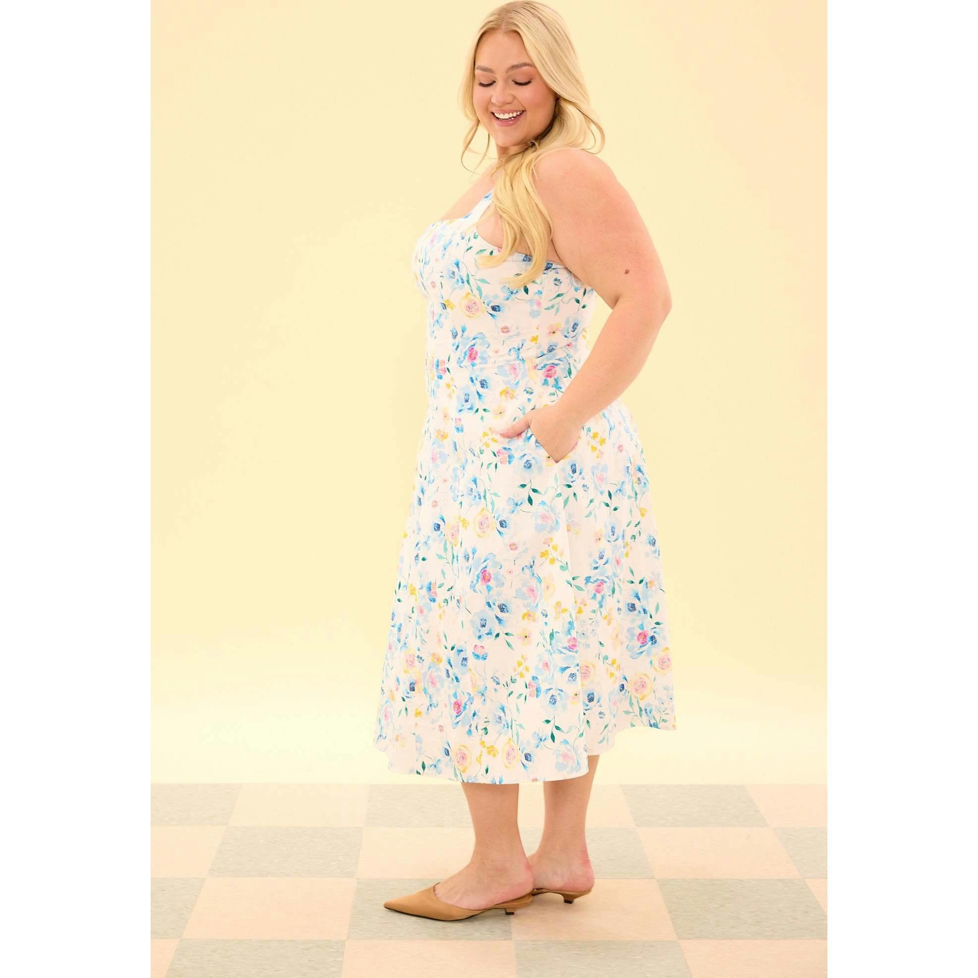 Petal Dress in Blue Bouquet