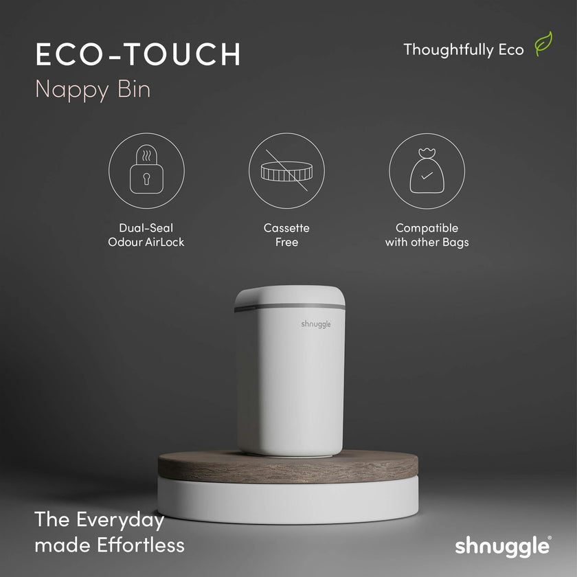 Changing Essentials Kit: Shnuggle Changing Mat + Diaper Pail + Better Bag Liners (90 Day Supply)