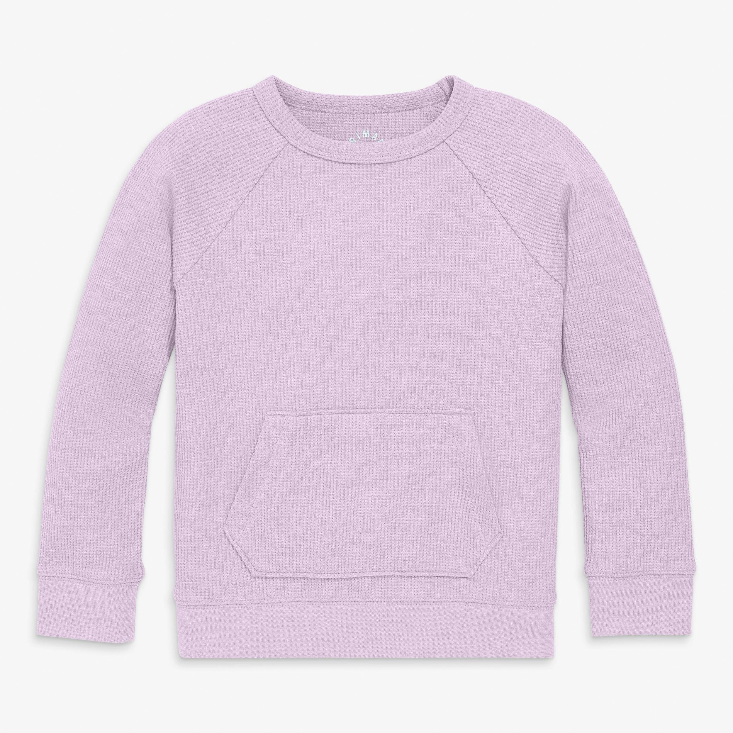 Kids heathered waffle pocket tee