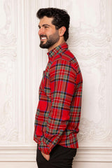 Mens John Shirt in Holiday Plaid