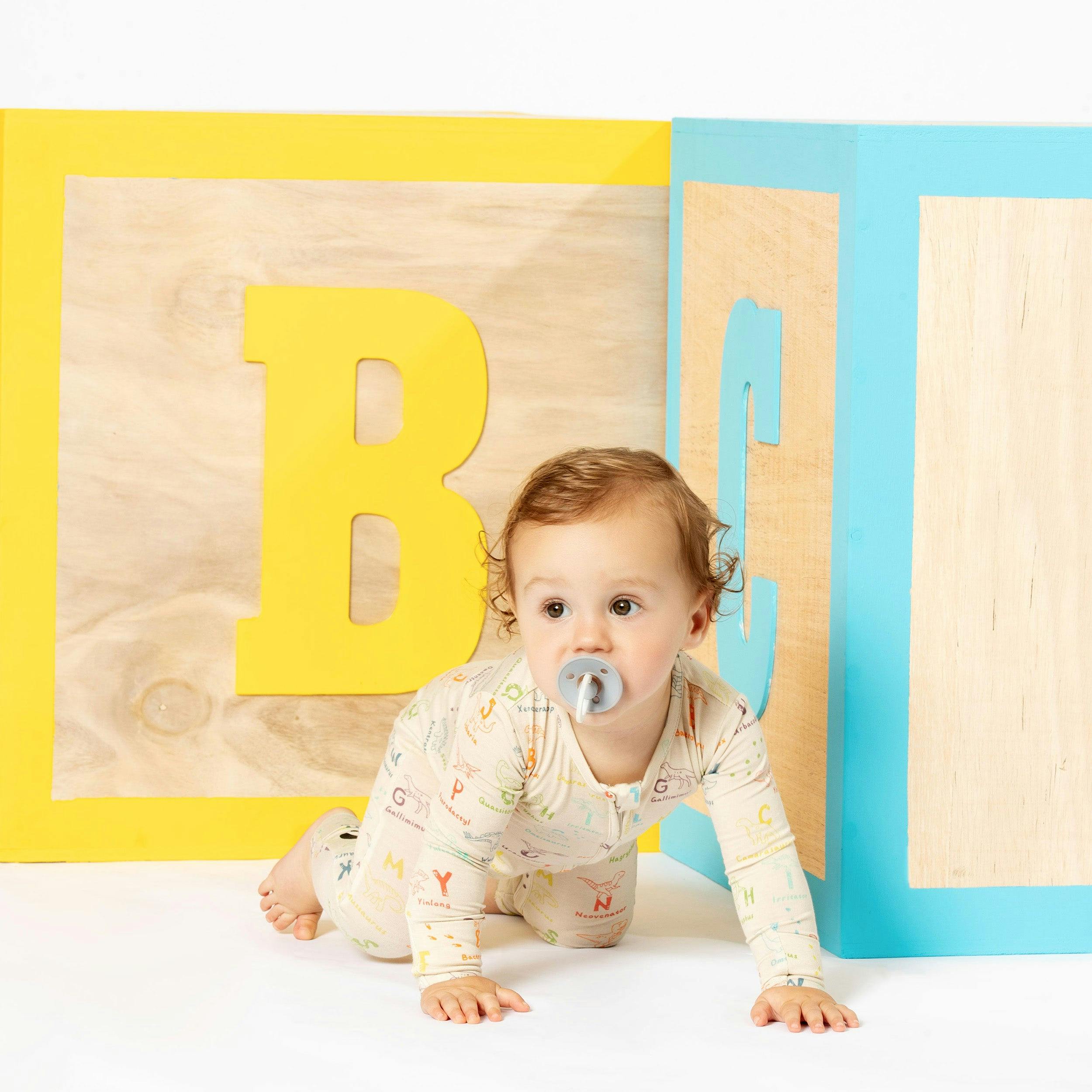 Dino ABC Bamboo Convertible Footie