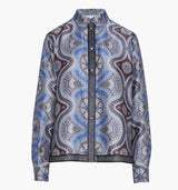 The Liv Top - Brown Cobalt Medallion