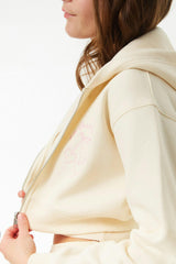 Mia Winter White French Terry Zip up Hoodie - Ma Cherie