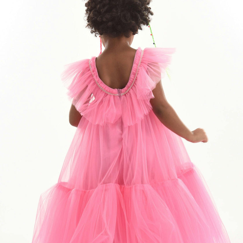 Pink Beckwith Ruffle Dress