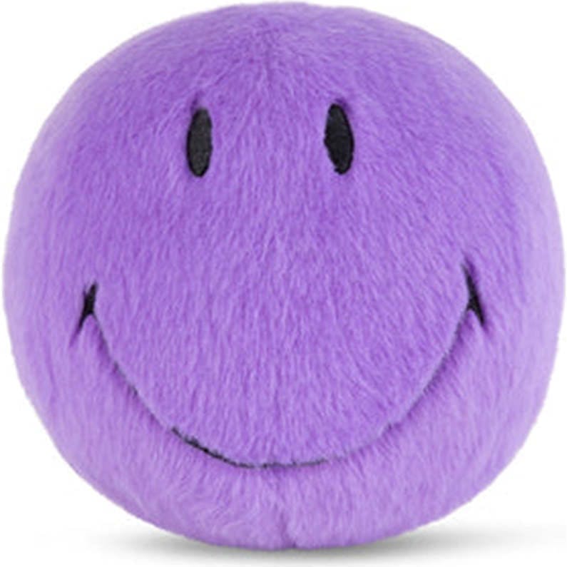 Plush Smiley Fuzzy Bright Purple 5