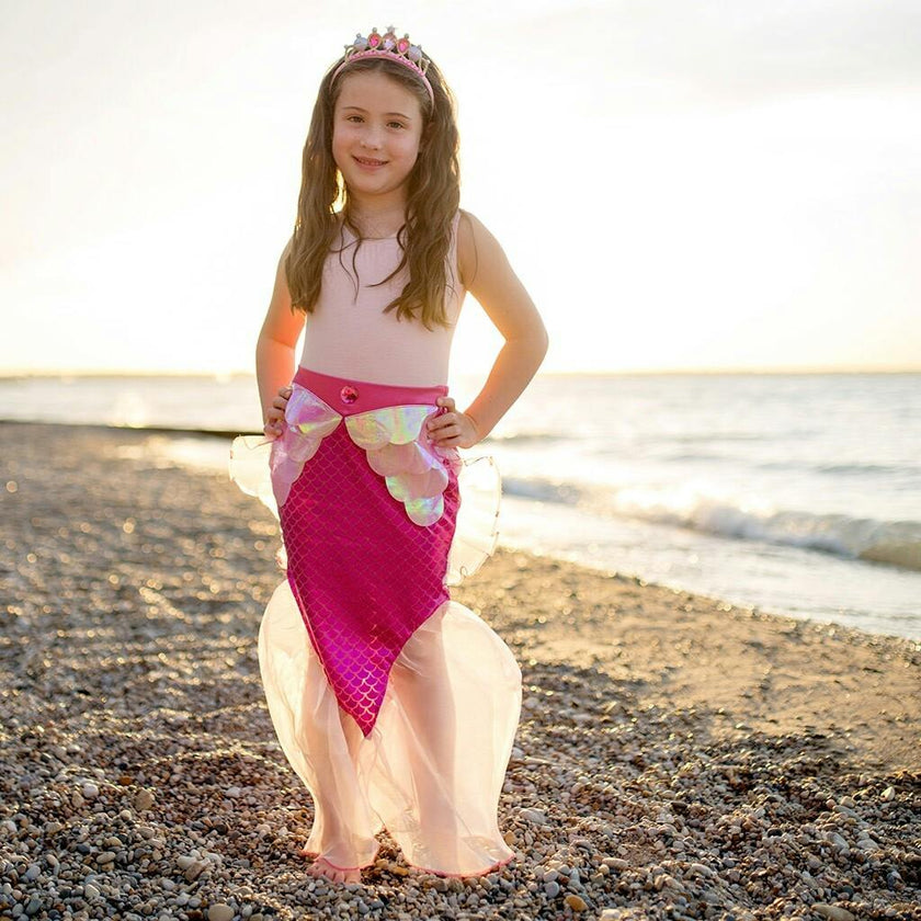 Mermaid Glimmer Skirt Set with Headband