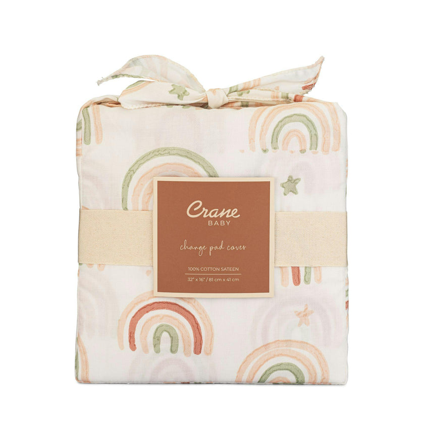 Parker Rainbow Cotton Quilted Change Pad Cover