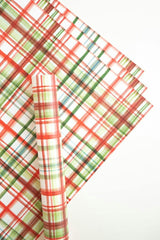 Holiday Watercolor Plaid Gift Wrap