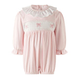 Pima Bow Smocked Babysuit
