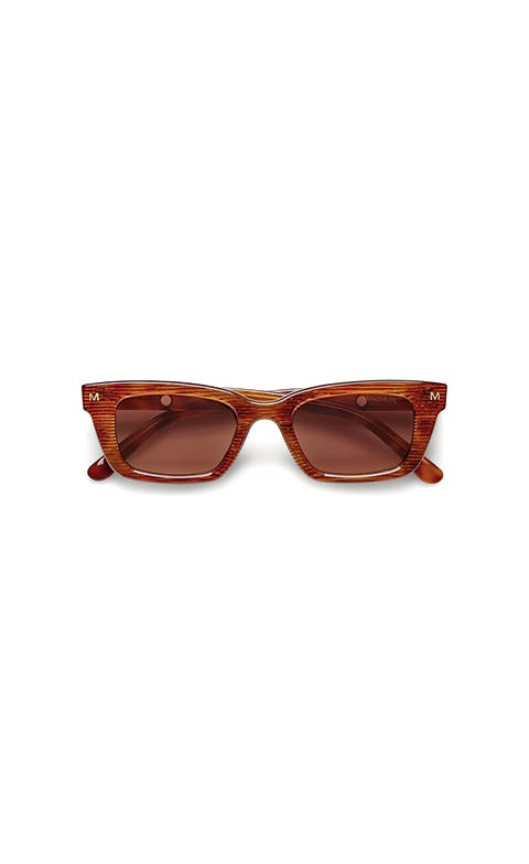 Ruby Sunglasses in Dark Tortoise Stripe