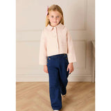 Brighton Boucle Tweed Peter Pan Collar Pocket Detail Jacket in Pink (4-12yrs)