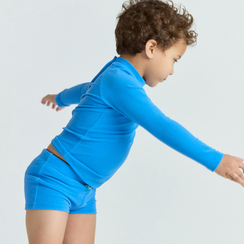 unisex deep sea blue terry rashguard