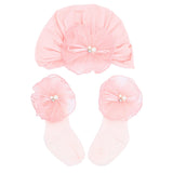 Pink Pearl Flower Ribbon Gift Set