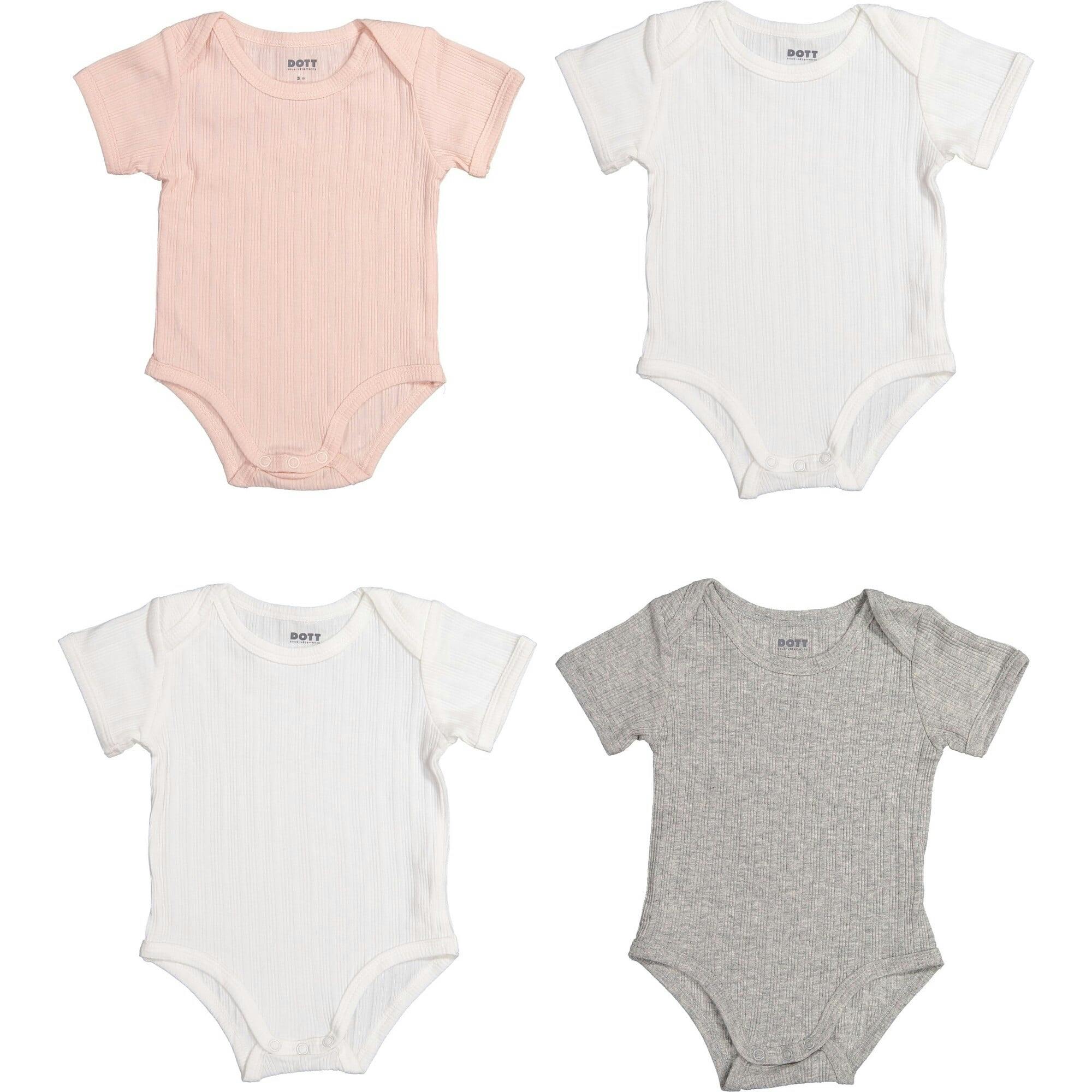 *Exclusive* Baby Girl Short Sleeve 4pc Onesie Set