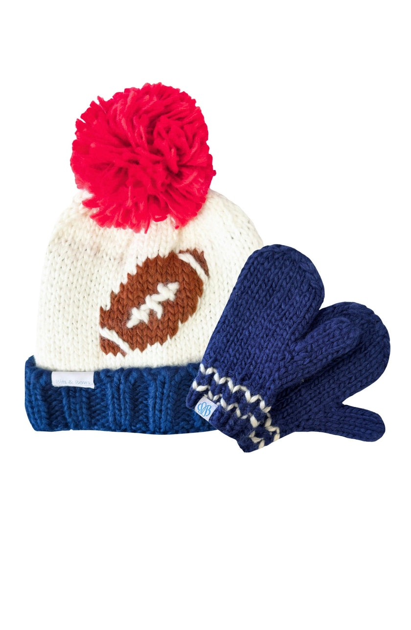 Football Bobble Hat - Baby/Toddler & Kid