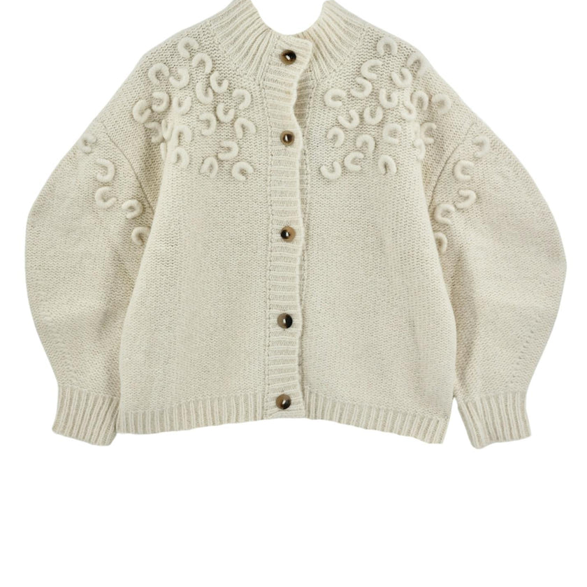 Cusco Croissant Cardigan in Ivory