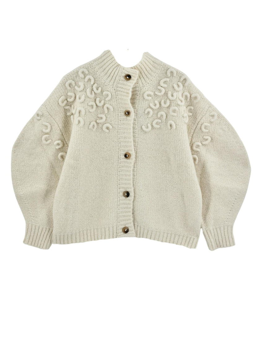 Cusco Croissant Cardigan in Ivory