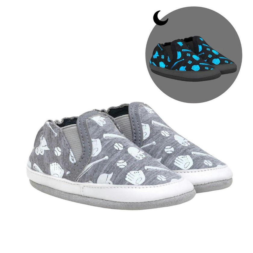 Baseball MVP Heather Grey Glow-in-the-dark Soft Sole