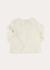 Openwork Cotton Cardigan in Cream (6mths-10yrs)