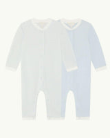 Dalton Stripe Romper 2 Piece Set - Blue