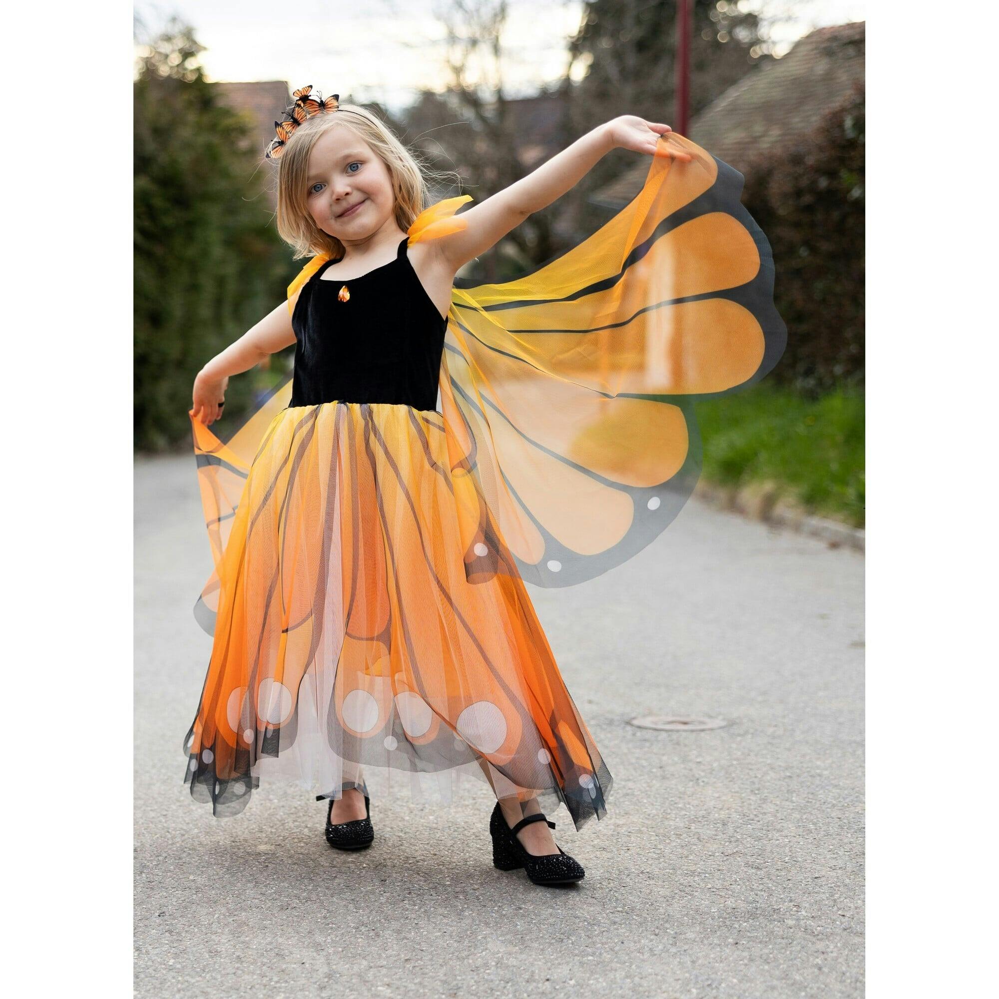 Butterfly Twirl Dress with Wings & Headband