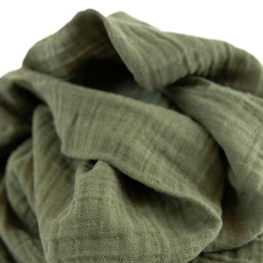 Cotton Muslin Swaddle Blanket - Fern