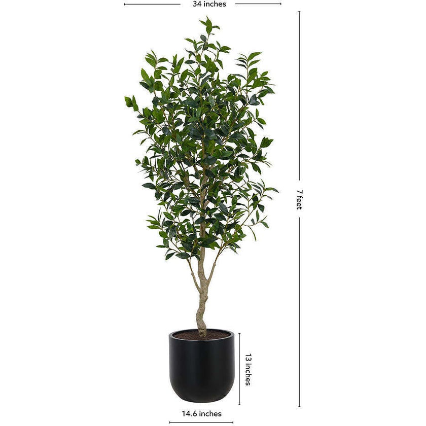 7' Faux Potted Laurel Tree