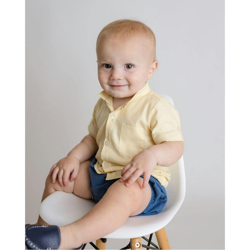 Blue Linen Diaper Cover