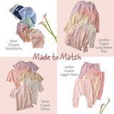 ROSE 5-Pack Ruffle Shoulder Short Sleeve T-shirts