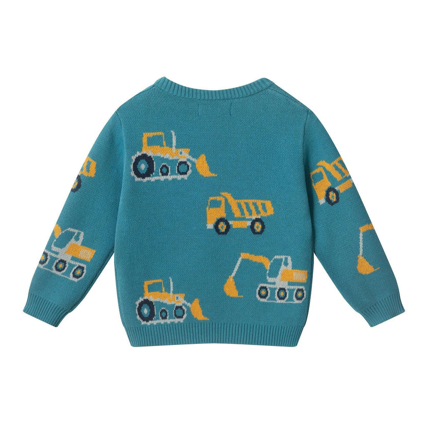 Infant Sweater Knit Set | Construction Crew