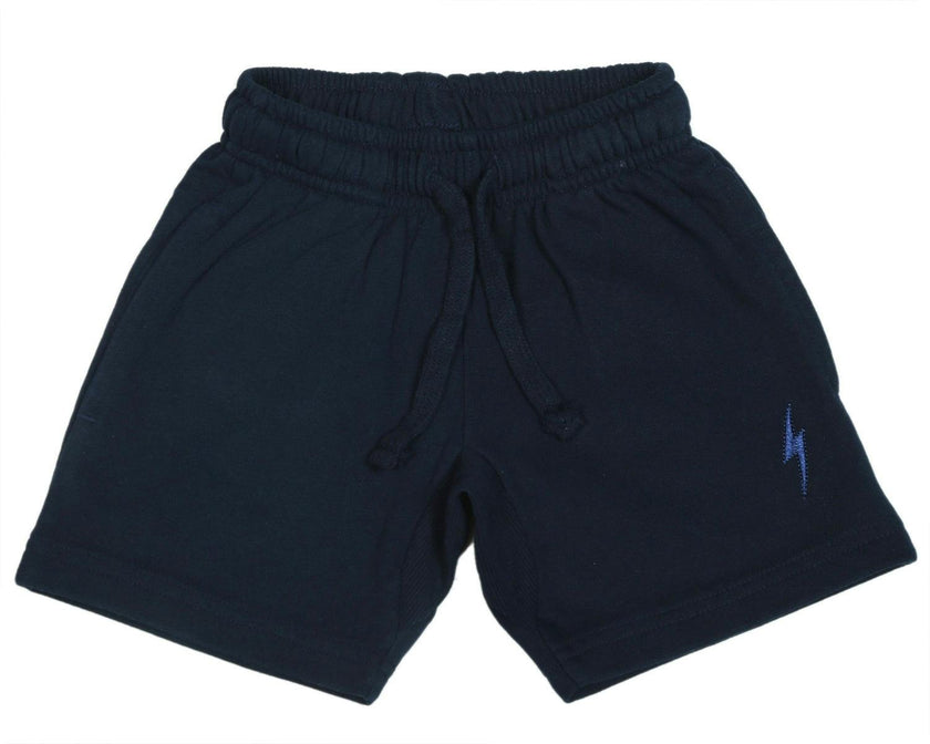 Kids Sweat Shorts - Navy Bolt