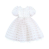 Ivory Pink Accented Tulle Fontana Dress