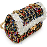 Classic Tweed Pearl Handbag