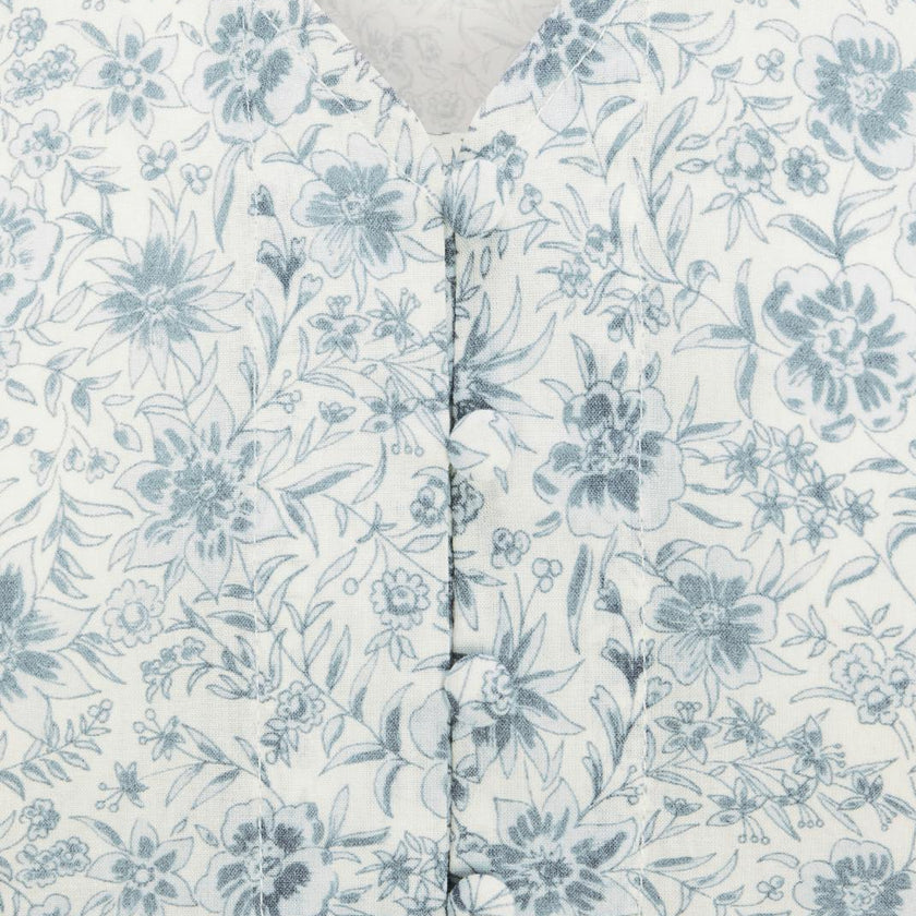 Elaine Dress in Floral Blues