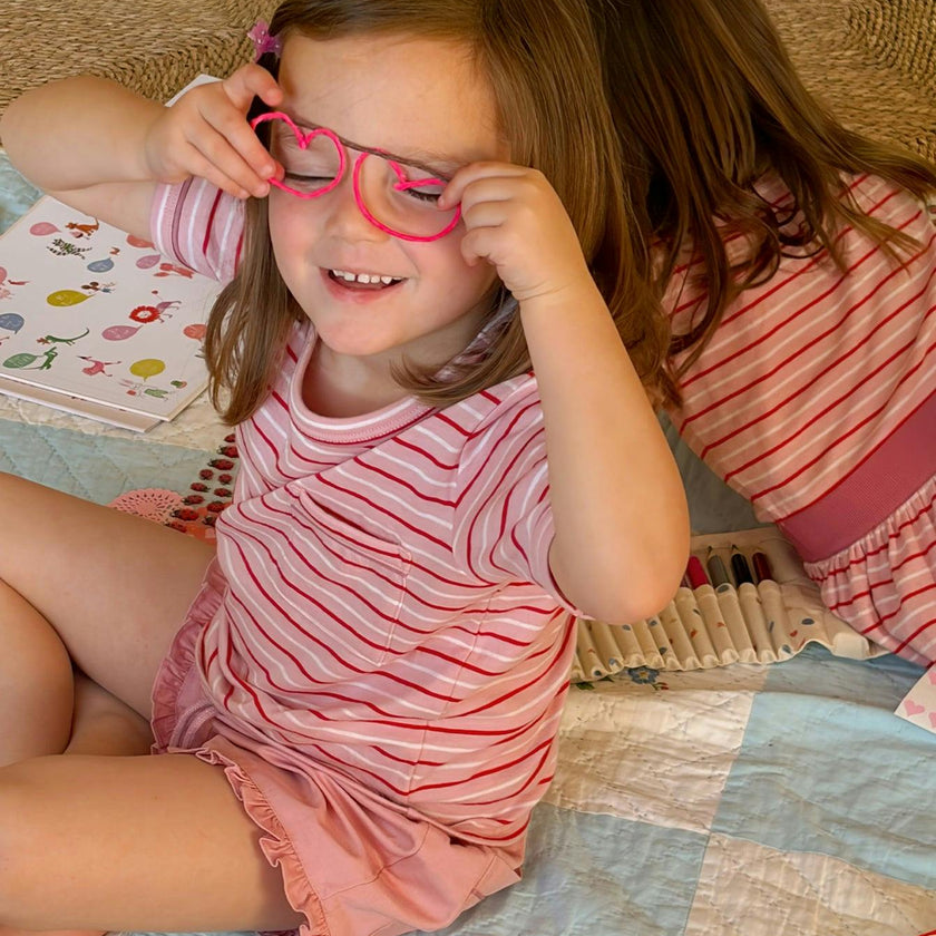 Willie T-Shirt, Petal Mini Stripe