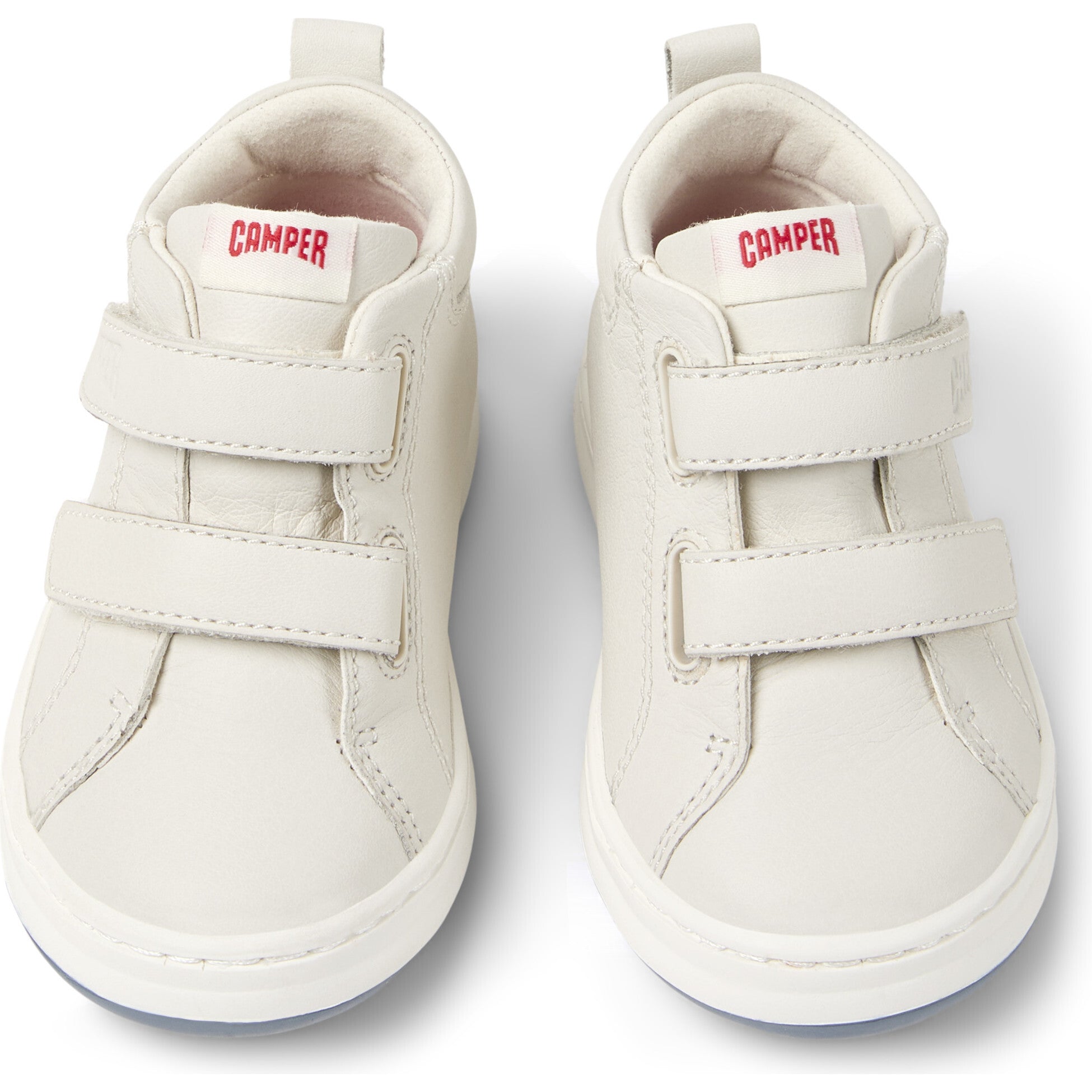 Kids Twins Leather Sneakers, Natural