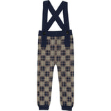 Charming Plaid Cross Strap Ribbed Waist & Cuff Overalls