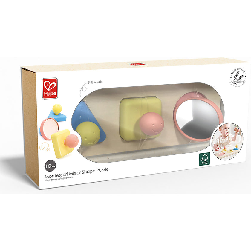 : Wooden Montessori Mirror S Puzzle Sensory Toy
