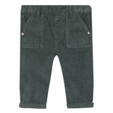 Moss green fine-ribbed corduroy pants  - FINAL SALE