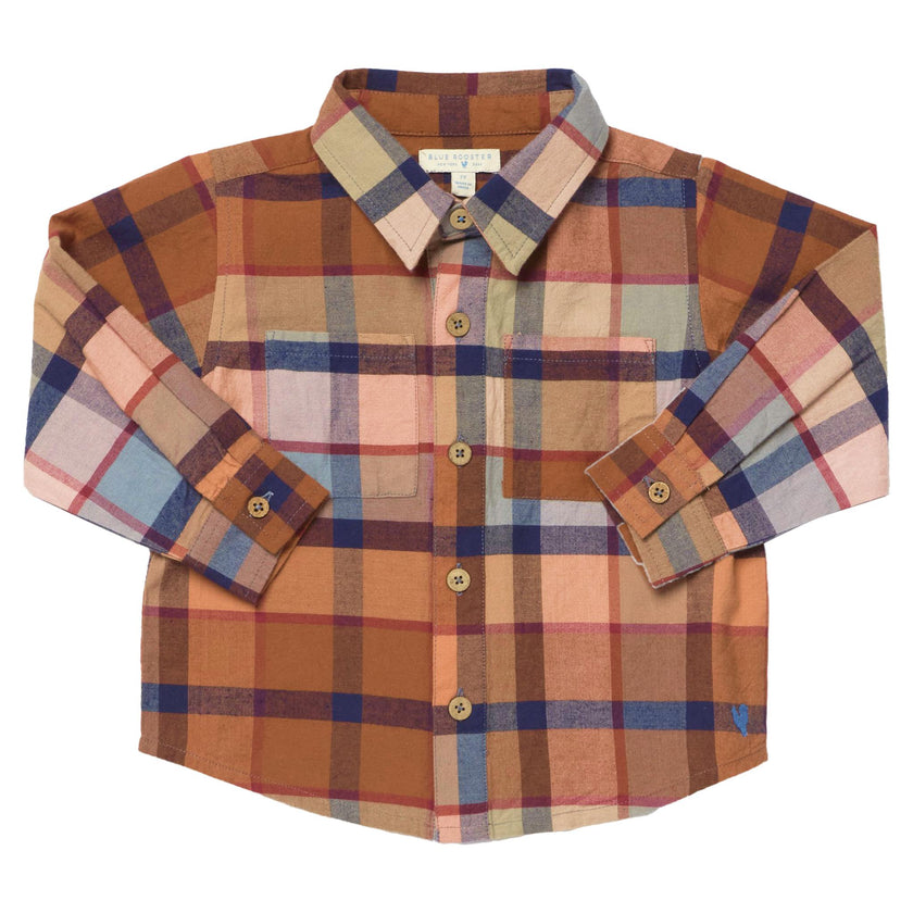 Boys Long Sleeve Jack Shirt - Hayride Plaid