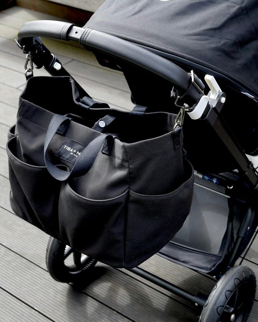 T+M Canvas Pocket Tote Black