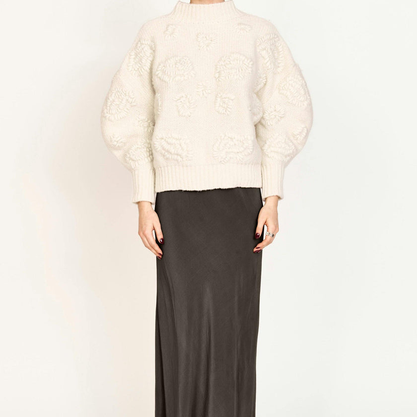 Cusco Waterlily Pullover in Ivory