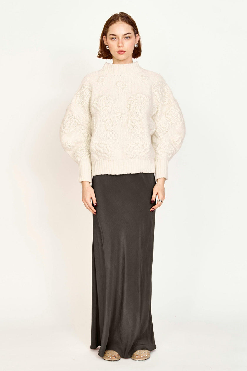 Cusco Waterlily Pullover in Ivory