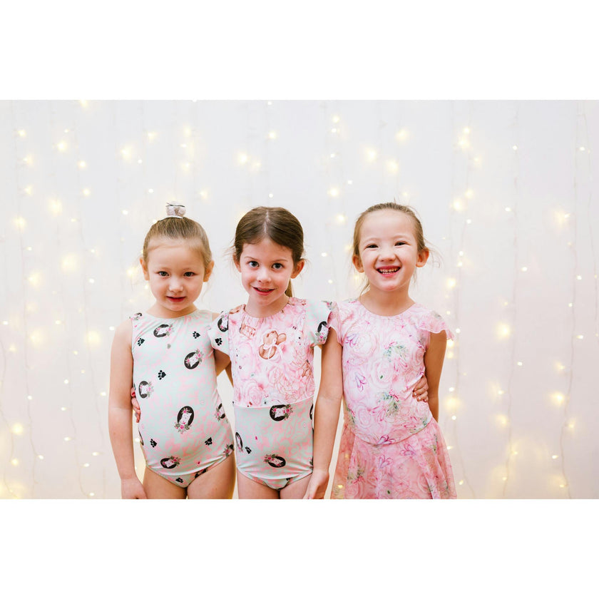 Kitty Bows Leotard, Green