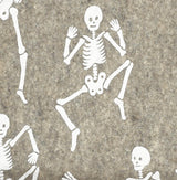 Hand Felted Wool Halloween Skeleton Table Runner - 16x72" Arcadia Home