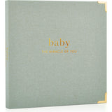 Keepsake Baby Memory Book for Boys and Girls - Timeless First 5 Year Baby Book - Linen Journal Scrapbook & Photo Album - Record Every Milestone Birth to Age 5