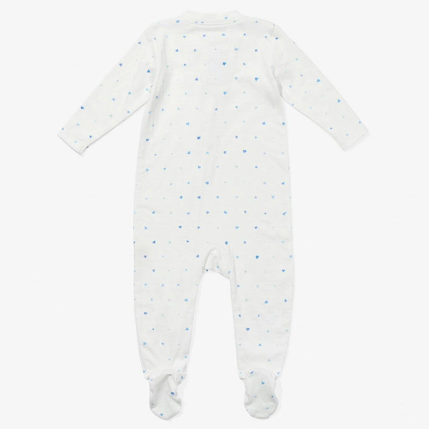 Marley Zip Pajama, Blue Hearts