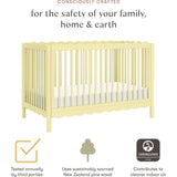 Swell 4-in-1 Convertible Crib w/Toddler Conversion Kit in Pale Yellow