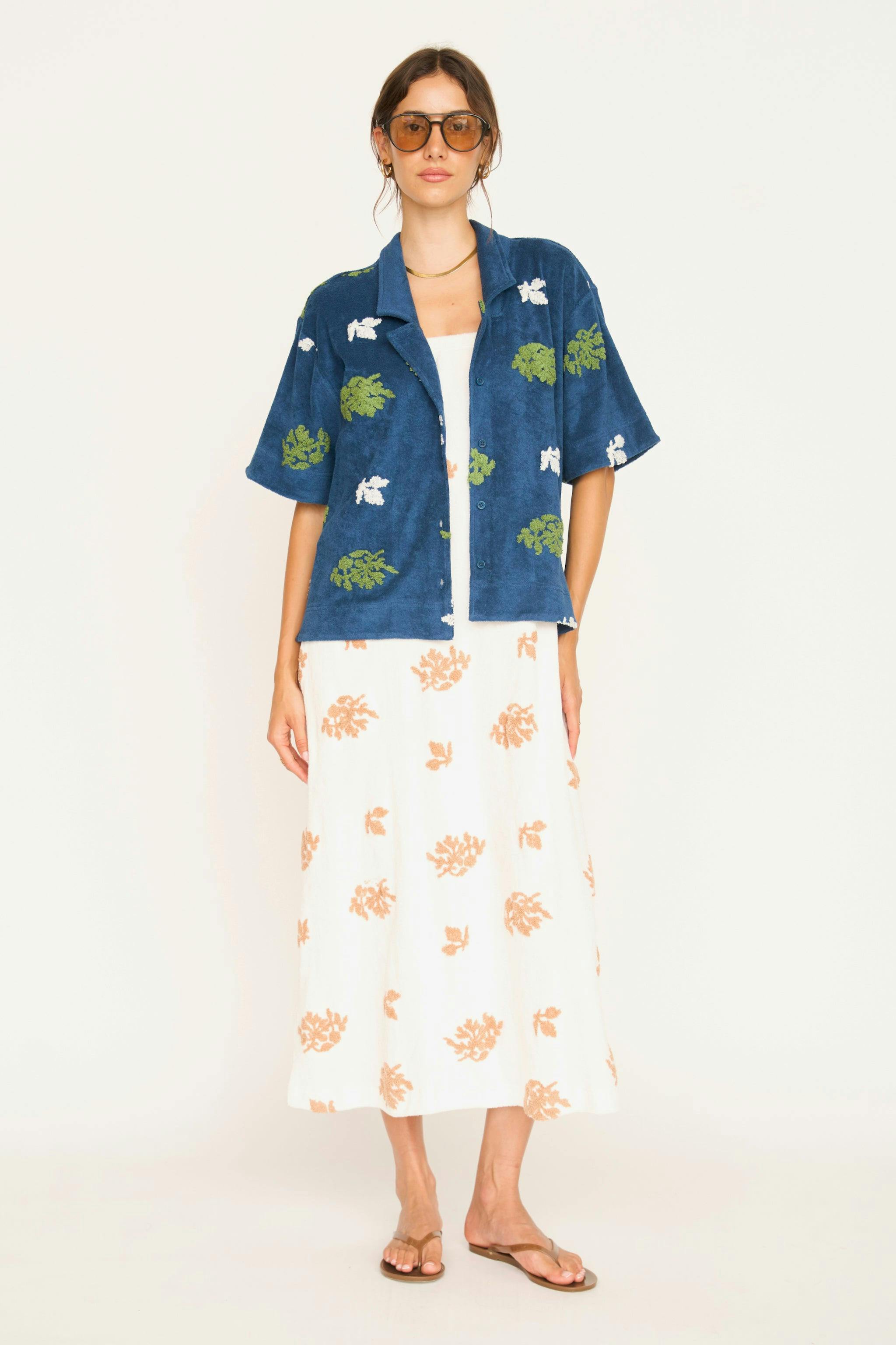 Brisbane Terry Dress in Mesa Fig